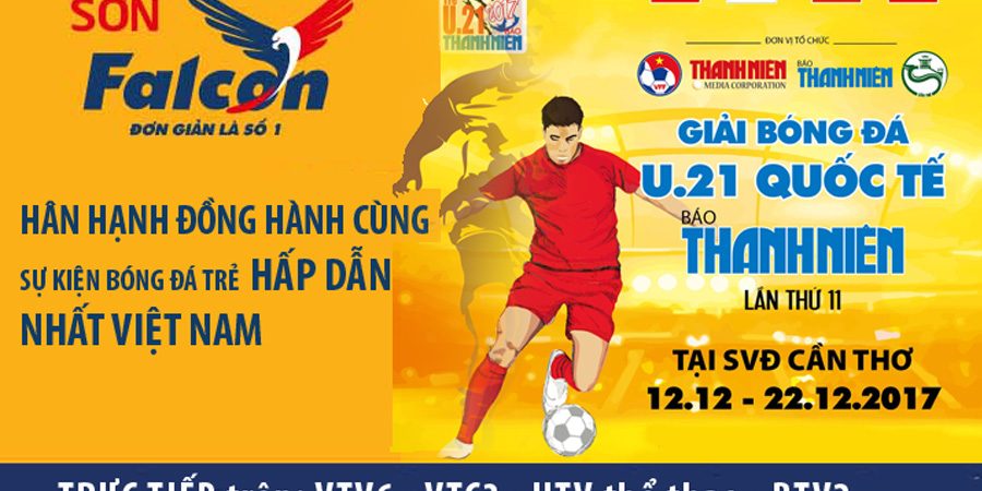 SƠN FALCON TIẾP TỤC ĐỒNG HÀNH TÀI TRỢ U21 QUỐC TẾ 2017